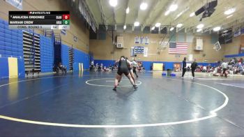 155lbs Cons. Round 5 - Mariam Crew, Arlington (Girls) vs Analicea Ordonez, Blaine (Girls)