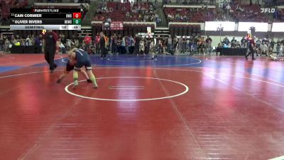 97 lbs Semifinal - Oliver Rivers, Butte Wrestling Club vs Cain Cormier, Billings Wrestling Club