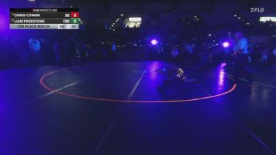 74 lbs 5th Place Match - Liam Freestone, Fighting Squirrel Wrestling Club vs Craig Cowan, JWC