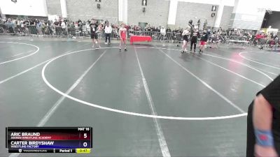 150 lbs Champ. Round 2 - Aric Braund, Askren Wrestling Academy vs Carter Birdyshaw, Wrestling Factory