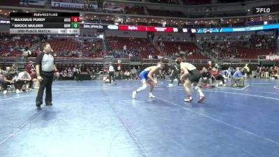 2A-175 lbs 3rd Place Match - Brock Mulder, Boyden-Hull/Rock Valley vs Maximus Purdy, Assumption, Davenport