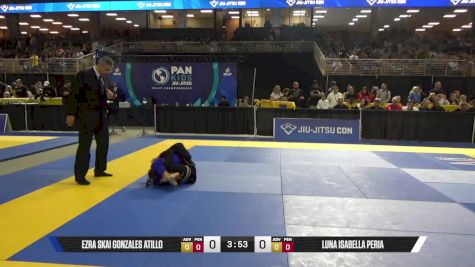 Luna Isabella Peria vs Ezra Skai Gonzales Atillo 2025 Pan Kids Jiu-Jitsu IBJJF Championship