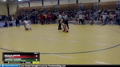 149 lbs Cons. Round 3 - Nicolas Kreger, Rochester-CTC vs Andrew Schwab, Iowa Central Community College