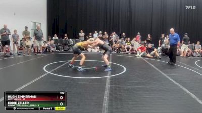 100 lbs Round 6 (8 Team) - Hugh Zimmerman, Dirty Jersey vs Eddie Zeller, Junior Terps USA Allstars