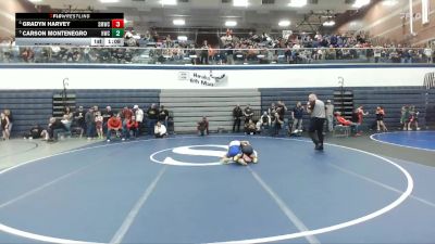 76 lbs Cons. Round 5 - Gradyn Harvey, St. Maries Wrestling Club vs Carson Montenegro, Homedale Wrestling Club