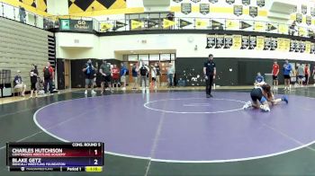 126 lbs Cons. Round 5 - Charles Hutchison, Contenders Wrestling Academy vs Blake Getz, Roncalli Wrestling Foundation