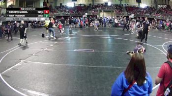 58 lbs Champ. Round 1 - Aria Rowden, Beatrice Wrestling Club - Girls vs Cosette McNiel, Hawks Wrestling Club (Lincoln) - Girls