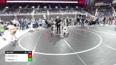 61 lbs Quarterfinal - Kayson Comerer, Green River Grapplers vs Abel Metcalf, Forsyth WC