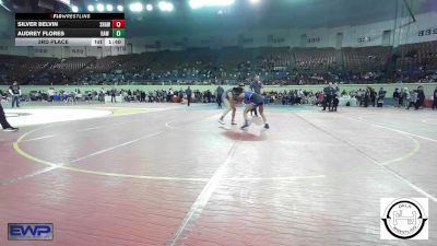 108 lbs 3rd Place - Silver Belvin, Shawnee Wrestling vs Audrey Flores, Raw Wrestling Club