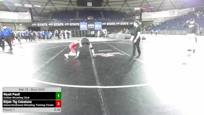 126 lbs 3rd Place Match - Wyatt Paull, Outlaw Wrestling Club vs Elijah-Tiger Cabaluna, Inland Northwest Wrestling Training Center