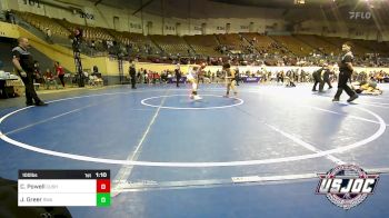 100 lbs 3rd Place - Colt Powell, Cushing Tigers vs Jett Greer, Shelton Wrestling Academy