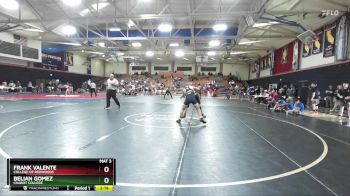 157 lbs Cons. Round 3 - Frank Valente, College Of Redwoods vs Belian Gomez, Chabot College