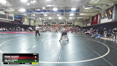 157 lbs Cons. Round 3 - Frank Valente, College Of Redwoods vs Belian Gomez, Chabot College