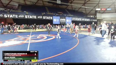 38-41 lbs 2nd Place Match - Ekam Bahia, Whatcom Wrestling Academy vs Christopher Monson Iii, Mat Demon Wrestling Club