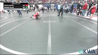 90 lbs Consi Of 4 - Kadyn Carter, Lions Wrestling Academy vs Johnnie Tiller, CacheWrestlingClub