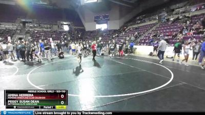 103-110 lbs Quarterfinal - Peggy Susan Dean, Betterman Elite Wrestling vs Amina Herrera, Pomona Wrestling Club Colorado