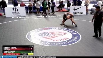 138 lbs Quarterfinal - Keegan Hertel, California vs Mario Carini, Poway Wrestling