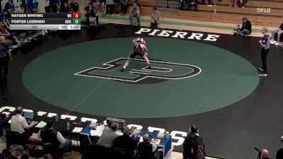 157 lbs Quarterfinals (8 Team) - Porter Lozenski, Aberdeen Central vs Hayden Whiting, West Central