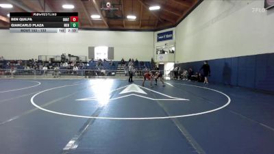133 lbs Cons. Semi - Giancarlo Plaza, Menlo NCWA vs Ben Quilpa, Unattached
