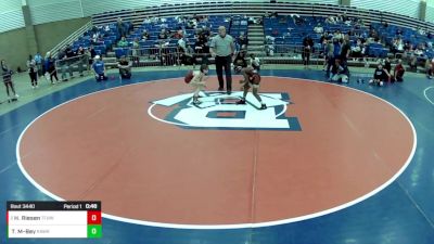 12U Boys - 74 lbs Cons. Round 6 - Henry Riesen, The Fort Hammers Wrestling vs Tanner McCray-Bey, Rampage Wrestling