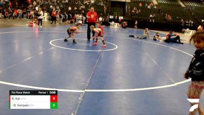 67 lbs 7th Place Match - Brayden Vazquez, Dorchester vs Karter Kai, West Point Wrestling Club