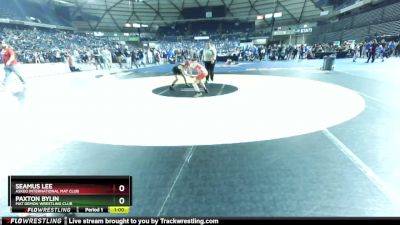 92 lbs Quarterfinal - Paxton Bylin, Mat Demon Wrestling Club vs Seamus Lee, Askeo International Mat Club