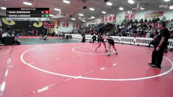 135 lbs Quarterfinal - Giana Breshears, Central Valley vs Sophia Cardenas, Eleanor Roosevelt