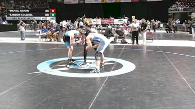 5A 190 lbs 3rd Place Match - Daniel Amaro, Las Cruces vs Landon Colwell, Cleveland