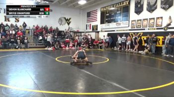 165 lbs Quarterfinal - Bryce Crawford, West Marshall vs Devon Blanchard, Nashua-Plainfield