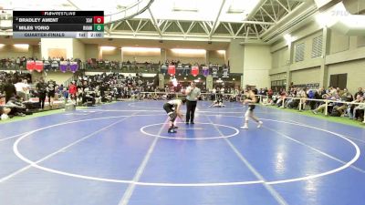 113 lbs Quarterfinal - Bradley Ament, Xavier vs Miles Yorio, RHAM