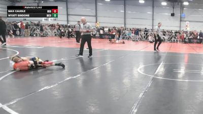 56 lbs Round 2 - 10:30am Friday - Wyatt Sindone, Team Michigan vs Max Caudle, Maryland GOLD