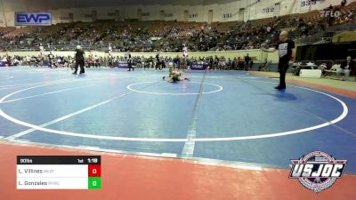 90 lbs Round Of 16 - Landon Villines, Weatherford Youth Wrestling vs Luke Gonzales, Randall Youth Wrestling Club