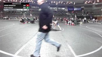 110 lbs Consolation - Ryan Farley, Westfield vs Arjun Upadhyay, South Plainfield