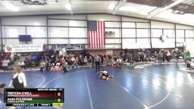 75 lbs Cons. Semi - Treycen O`Dell, Sanderson Wrestling Academy vs Kash Pulsipher, Carbon Raptors