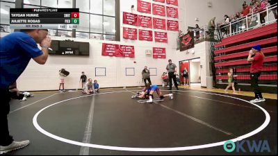 70-74 lbs Rr Rnd 3 - Taygan Hunke, Smith Wrestling Academy vs Juliette Rosas, Piedmont