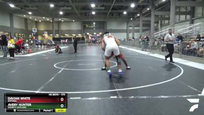 175 lbs Cons. Round 2 - Davian White, Emporia vs Avery Hunter, Ogden`s Outlaws