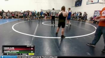 142-151 lbs Round 1 - Damien Goodman, Laramie Middle School vs Chase Cline, Gering Junior High