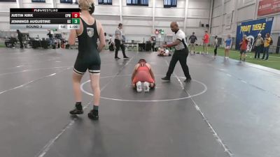 120 lbs Round 3 - Justin Kirk, Crossroads Wrestling vs Jennings Augustine, Grove City