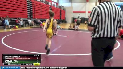 8U - 56 lbs Round 4 (6 Team) - Emery Kennedy, Madison County Youth Wrestling - 8U vs Samuel Hall, Stronghold - 8U