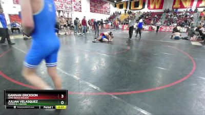 165 lbs Cons. Round 4 - Julian Velasquez, Temescal Canyon vs Gannan Erickson, Long Beach Wilson