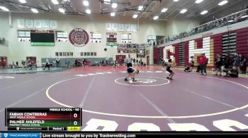 90 lbs Quarterfinal - Fabian Contreras, West Middle School vs Palmer Ahlefeld, Fremont Middle School