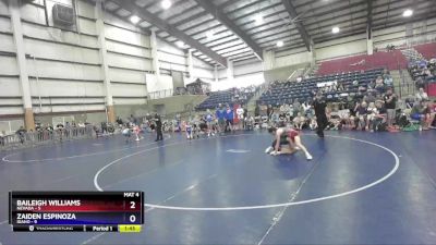 116 lbs Placement Matches (8 Team) - BAILEIGH WILLIAMS, Nevada vs Zaiden Espinoza, Idaho