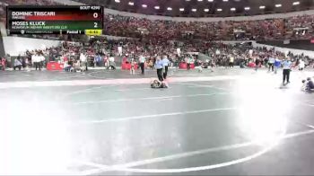 45 lbs Quarterfinal - Dominic Triscari, Ringers vs Moses Kluck, Kewaskum Indians Wrestling Clu