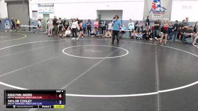 100 lbs Round 3 - Taylor Cooley, Arctic Warriors Wrestling Club vs Ashlynn Akers, Arctic Warriors Wrestling Club