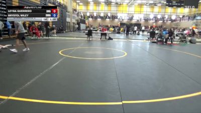 100 lbs Champ. Round 2 - Brystol Wiley, Sebolt Women Wrestling Academy vs Leyna Guerrero, Iowa
