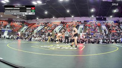 190 lbs Quarterfinals (8 Team) - Cameron Savage, Davison HS vs Logan Hammingh, Rockford HS