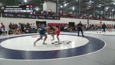 79 kg Quarters - Collin Carrigan, Tar Heel Wrestling Club vs Matthew Singleton, Wolfpack RTC