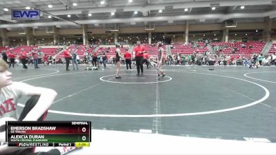 80 lbs Semifinal - Emerson Bradshaw, Oz Trojan vs Alexcia Duran, South Central Punishers