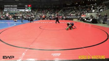 55 lbs Consi Of 16 #1 - Easton Williams, Team Tulsa Wrestling Club vs Dallas Williams, Minion Training Center