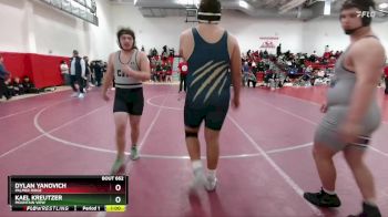 285 lbs Cons. Round 5 - Kael Kreutzer, Mountain View vs Dylan Yanovich, Palmer Ridge